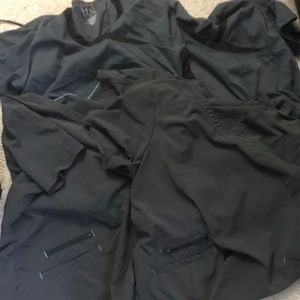 (4) Gray/Pewter women’s scrub tops size 2xl